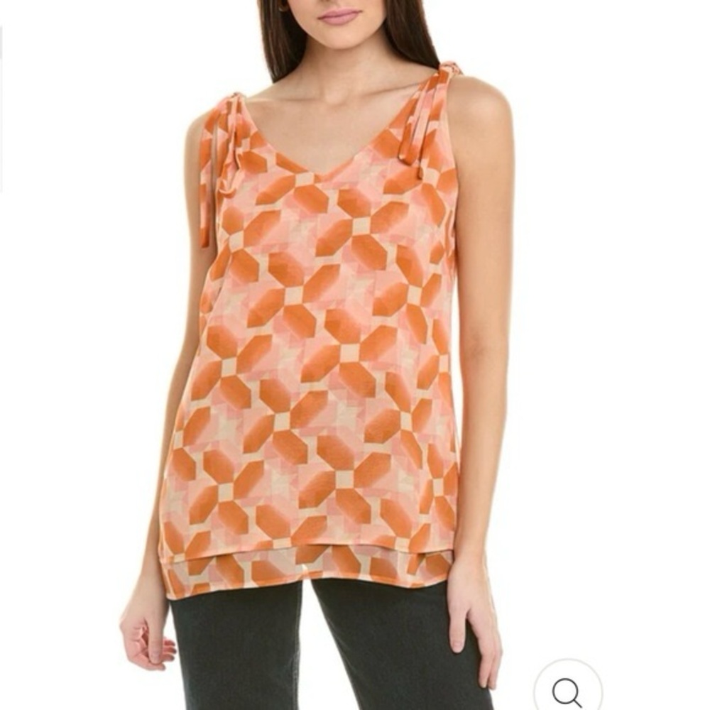 CAbi 5358 Pinwheel Tie Shoulder Tank Top Size Large